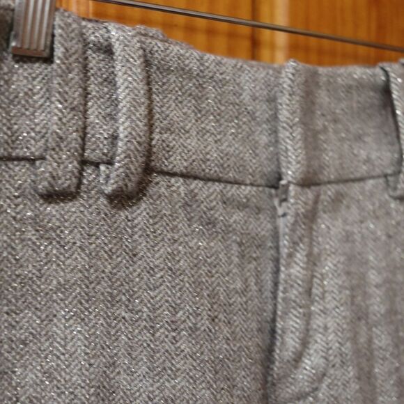 Laundry Vintage Herringbone Tweed Y2K Gold Sparkly Pants Trousers Career 12 - Picture 5 of 11